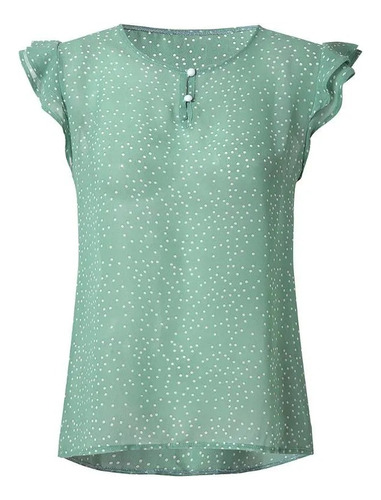 Camiseta Informal Sencilla Para Mujer, Tops Con Cuello Redon