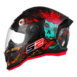 Lançamento Capacete Fechado Stealth Zombie Zumbi Brilhante