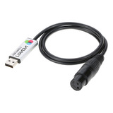 Cable Adaptador De Interfaz Lixada Usb A Dmx Led Dmx512