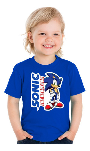 Polera De Niño Sonic The Hedgehog + Jockey Rostro