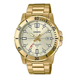 Relogio Masculino Casio Dourado Pulseira De Aço Com Data