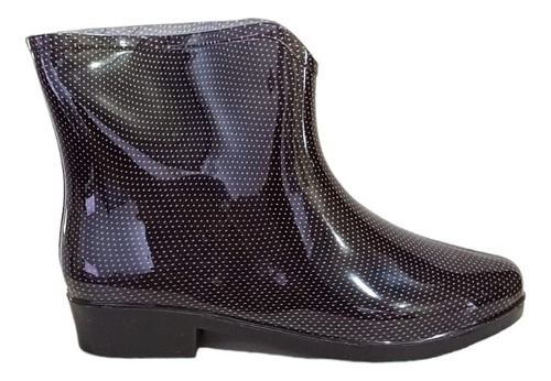 Botas De Lluvia Mujer Dama Caña Corta Botita Goma 4200 Negro