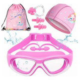 Kit 5en1 Googles Natacion Y Gorro De Baño Para Niños Y Niñas