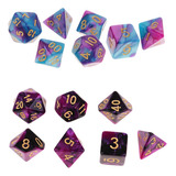 Aa 14x Dados D20-d4 Dado De Doble Colores Para Rpg D&d Juego