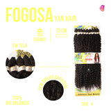 Cabelo Fogosa Cacheado Afro -75cm/300gr- Yan Hair Cor Castanho Medio /claro Cor 4