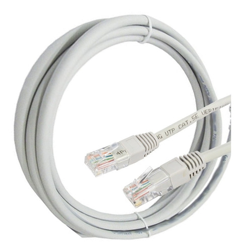 Cable Utp Cat 5e Patch Cord Ponchado Gris  1.5 Metros Xcase