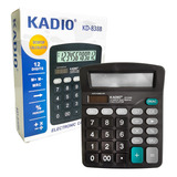 Calculadora Digital, Kadio Kd-838b, 12 Dígitos A Pilas 13038 Color Negro