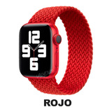 Correa Pulsera Trenzada One Loop Para Reloj Apple Watch Rojo