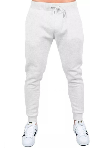 Calça Moletom Lisa Academia Jogger Slim Masculina Inverno