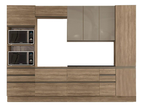 Cozinha Modulada Completa Maxxi 7 Peças (2 Armários + 2 Bal