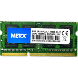 Memoria Ram Ddr3l 8gb 1600mhz 1.35v Sodimm Pc3-12600 Merx