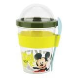 Vaso Yogurt To Go Cereal 450ml Mickey Mouse Con Cuchara