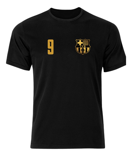 Camiseta Barcelona Negra Elegi El Nombre Y Nro Gratis!