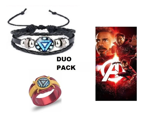 Anillo Reactor Y Pulsera Tony Stark Iron Man 