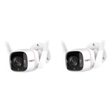 2 Camaras De Seguridad Exterior Tp Link C320ws Wifi Alarma