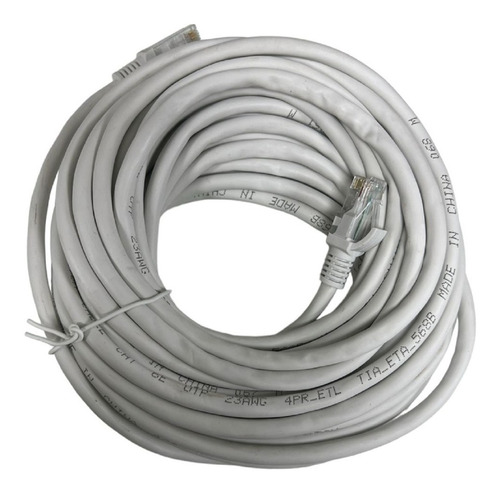 Cable Red Lan 10 Mts Cat6 Gris