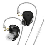 Auriculares Electrostáticos Kz Zex Pro Con Micrófono, Color Negro