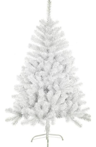 Árbol Navidad Artificial 180cm Blanco Soporte Metálico 