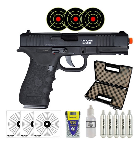 Pistola De Pressão De Co2 W119 Blow Back 4,5mm + Kit Brinde