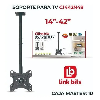Soporte de Techo para TV LED 14 a 40 Pulgadas Linkbits VESA Negro | MercadoLibre