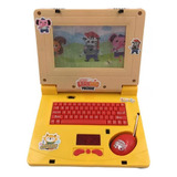 Brinquedo Infantil Educativo Notebook Para Criança Cor Rosa Cor Amarelo