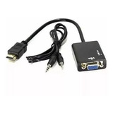 Convertidor Adaptador Hdmi A Vga Salida Audio 720 1080i 1080