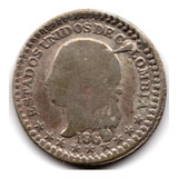 Medio Décimo 1869 Popayán Plata