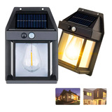 Arandela Parede Solar Externa Luz Led Recarregavel Lampada