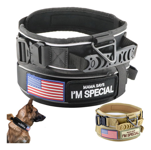 Comfluxe Collar Tactico Para Perro De 2.4 Pulgadas De Ancho 