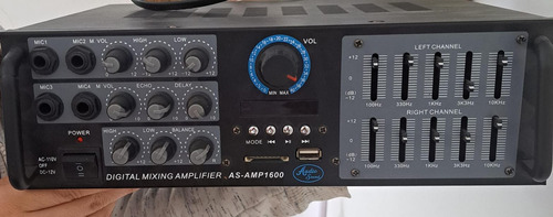 Amplificador As-amp 1600 Mas 2 Parlantes 