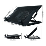 Suporte Base Notebook Com Cooler De 9 A 17 Polegada Led