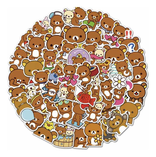 Set Stickers Rilakkuma Oso Osito Cute Kawaii