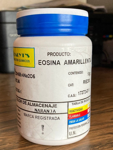 Eosina Amarillenta (color Indicador) Acs Ra, Frasco De 10 Gr