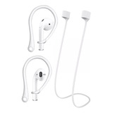 Earhook + Strap Compatível AirPods Kit Segurar Proteger Fone