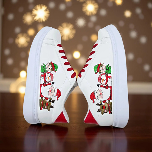 Tenis Bordado De Navidad, Para Toda La Familia