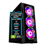 Pc Gamer Fácil Intel I5 12400f 8gb Rtx 2060 8gb Ssd 480gb