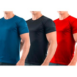 Kit 4 Camisetas Masculina Pilates Ginástica Corrida Barato