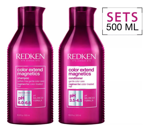  Pack Redken Color Extend Magnetics Shampoo+acondicionador Xl