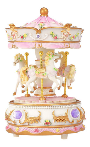 Led Merry-go-round Caja Musical Regalo Para Novia Niños