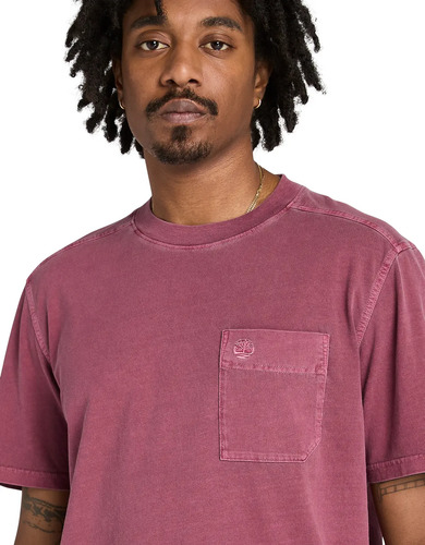 Playera Timberland Authentic Fit Garment Dye Hombre Vino