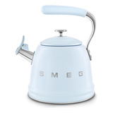 Tetera Silbadora Retro Smeg Para Estufa 2.4 Litros Azul