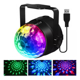 Mini Globo Jogo De Luz Rgb Colorido Iluminação Festa Dj Usb