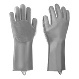 Guantes De Silicón Con Cepillo 