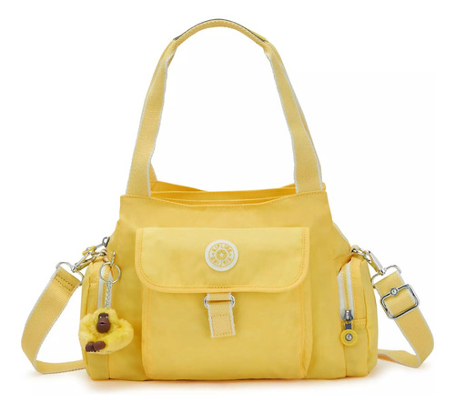 Handbag Bolsa De Mano Kipling Felix Large Sunflower Yellow