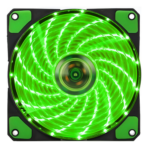 120mm Silencioso 15led Light Computador Desktop Cooler Fan Led Chuva De Meteoros 15 Luzes Verde Flâmula Ventilador