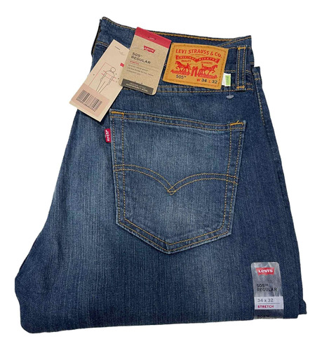 Levis 505 Elastizado Importado Azul Gastado (1064) Recto