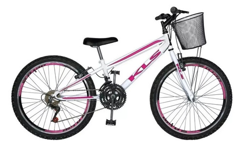 Bicicleta Kls  Aro 24 Infantil  Mtb  21 Marchas Com Aro Aero