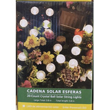 Luz Guirnalda Cadena Solar Importada Cristal Esfera 5.8mts