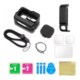 Case Silicone Pra Gopro Hero 9 10 11 12 + Kit De Acessórios.