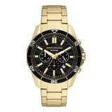 Reloj Hombre Ax Spencer De Acero2 44mm Correa Dorado